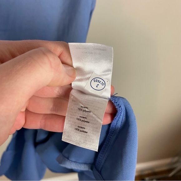 NEW WeWoreWhat Cowl Midi Dress Slate Blue Silk Size 00 XXS Who Wore What - Picture 5 of 10